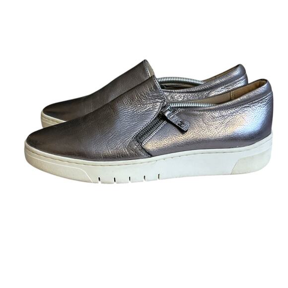 Naturalizer Hawthorn Leather 9.5 M Comfort Shoes Women's Pewter Side Zip - Picture 5 of 10